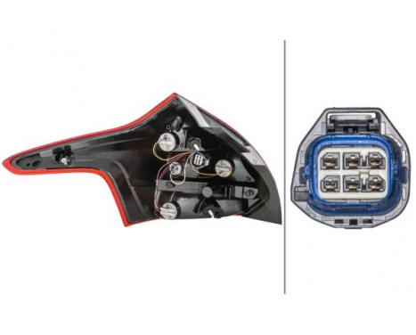 Combination Rearlight 2VP 354 995-061 Hella, Image 3