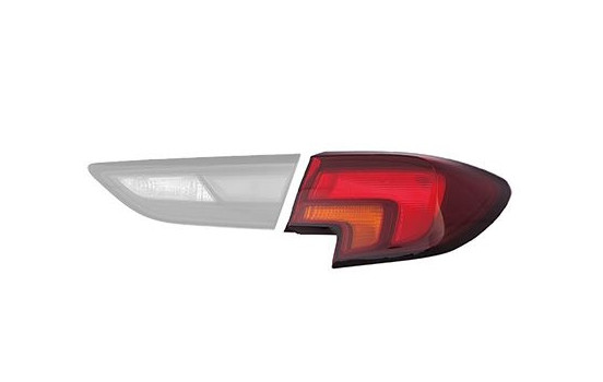 REAR LIGHT GLASS OUTSIDE R 3810932 Van Wezel