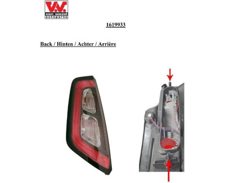 Rear light left 1619933 Van Wezel, Image 2