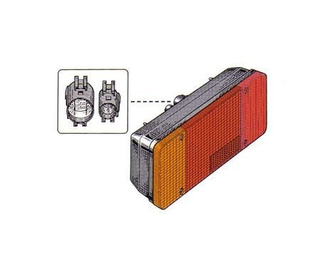 Rear light left Chassis-Cab 1650925 Van Wezel, Image 2
