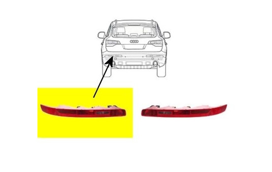 Rear light left in bumper 0381929 Van Wezel