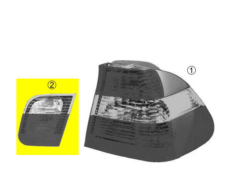 Rear light left inside from model year 2002 SEDAN 0649933 Van Wezel, Image 2
