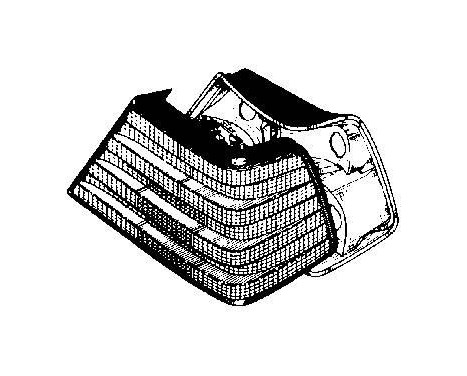 Rear light left until 9th month 1993 without lamp holder 3024939 Van Wezel, Image 2