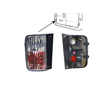 Rear light left with fog light 4394929 Van Wezel, Image 2