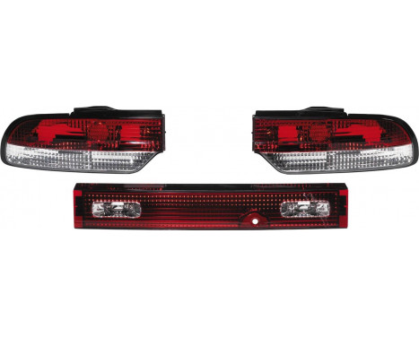 Rear Light Set suitable for Nissan Silvia S13 (180SX) - Red/Clear (3-piece) DL NIR07 AutoStyle