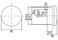 Reversing light 2ZR 302 252-047 Hella