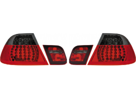 Set LED Taillights suitable for BMW 3-Series E46 Sedan 1998-2001 - Red/Smoke DL BMR26S AutoStyle