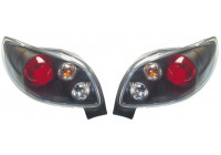 Set of rear lights suitable for Peugeot 206 CC - Black DL PER06J AutoStyle