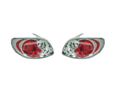 Set of taillights suitable for Peugeot 206 excl. CC/SW - Chrome DL PER01 AutoStyle