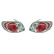 Set of taillights suitable for Peugeot 206 excl. CC/SW - Chrome DL PER01 AutoStyle