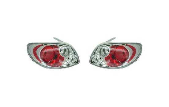 Set of taillights suitable for Peugeot 206 excl. CC/SW - Chrome DL PER01 AutoStyle