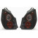 Set Taillights suitable for Citroën C2 2002-2009 - JDM Black DL CIR09J AutoStyle