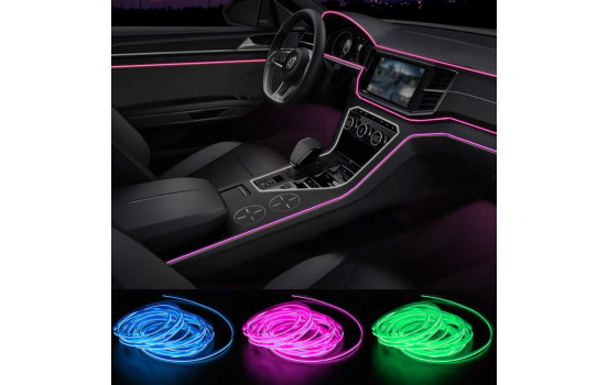 AutoStyle 10-Piece Multi-Color LED Interior Mood Lighting with App Control & 8-meter Optical F, Image 6