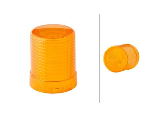 Lens, rotating beacon