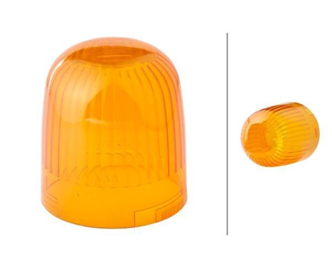 Lens, rotating beacon