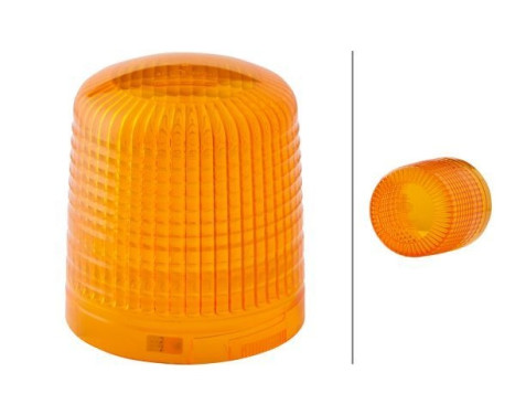 Lens, rotating beacon