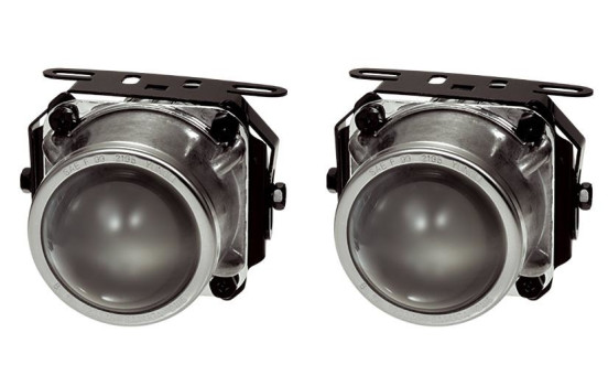 Set of universal fog lights Clear H7-12V-55W 74x156mm + ECE-R19 E-mark