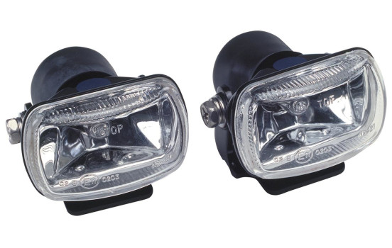 Universal Spotlight set 60x35x65mm Clear with ECE-R19 E11 E-mark