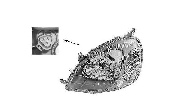 Headlight left 5430961 Van Wezel