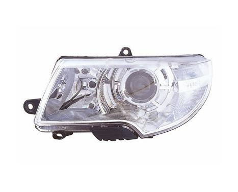 Headlight left H7+H3 without headlight washer holes 7636961 Van Wezel