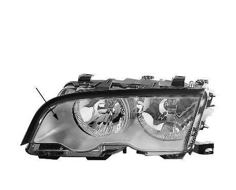 Headlight left SILVER until 8/'02 including actuator 0646961 Van Wezel, Image 2