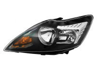 Headlight left with indicator H1+H7 BLACK/Chro.+Elinks Mot. 1866963 Van Wezel