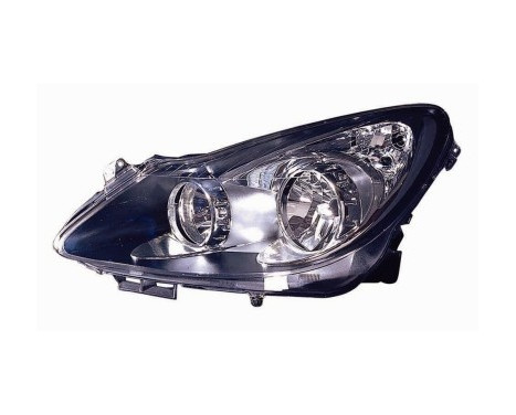 Headlight left with indicator H7+H1 Sport (BLACK) 3750963 Van Wezel