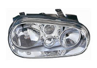 Headlight on the right with indicator without FOG LIGHT HOLE (H1+H7) including actuator 5888966 Van Wezel