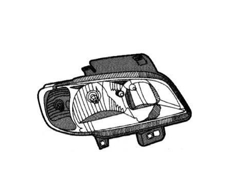 Headlight right with indicator H7 + H1 087581 Valeo
