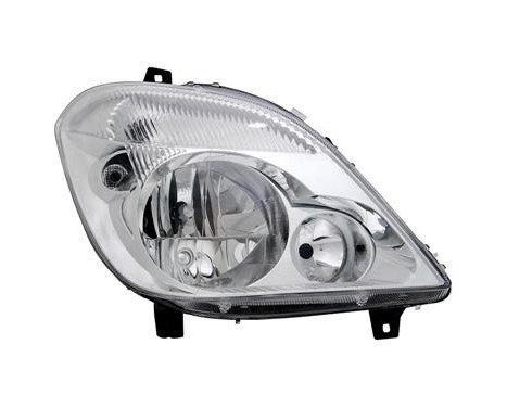 Headlight right without FOG LIGHT HOLE 2xH7 including MOTOR 3077962 Van Wezel