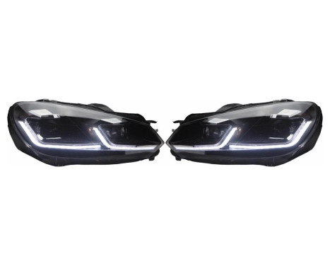 Set 7.5-Look LED Headlights suitable for Volkswagen Golf VI 2008-2012 - Black - incl. DRL