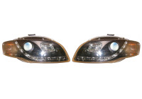 Set headlights DRL-Look suitable for Audi A4 B7 2005-2008 - Black