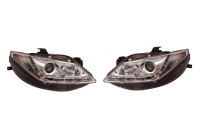 Set headlights suitable for incl. DRL Seat Ibiza 6J 3/5-doors 2008-2012- - Chrome