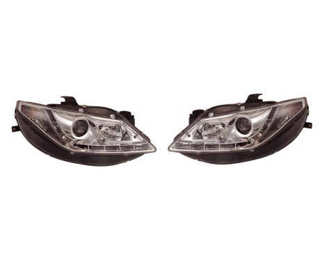 Set headlights suitable for incl. DRL Seat Ibiza 6J 3/5-doors 2008-2012- - Chrome