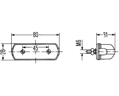 Licence Plate Light 2KA 001 389-107 Hella, Image 2