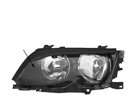 Headlight left BLACK from 9/'01 including actuator 0649963 Van Wezel, Image 2