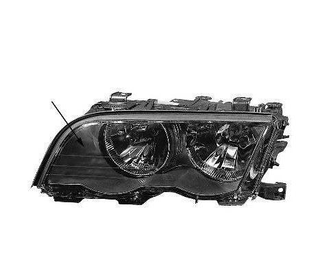 Headlight left BLACK until 8/'02 including actuator 0646965 Van Wezel, Image 2