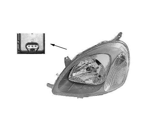 Headlight Left to 3/'03 +MOTOR 087978 Valeo