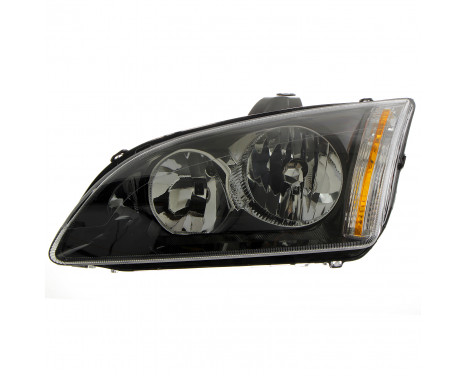 Headlight left with indicator H7+H1 BLACK Rim 1863963 Van Wezel