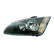 Headlight left with indicator H7+H1 BLACK Rim 1863963 Van Wezel, Thumbnail 3