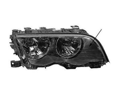 Headlight right BLACK until 8/'02 including actuator 0646966 Van Wezel, Image 2