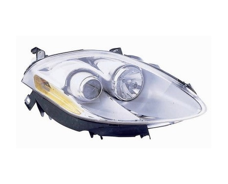 Headlight right with flashing light up to '10 H1+H1 including actuator 1629962 Van Wezel