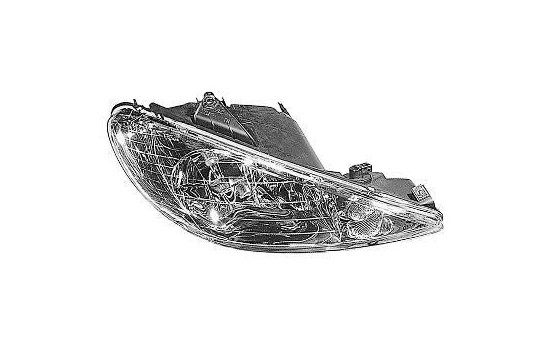 Headlight right with indicator 2 X H7 Clear glass VALEO 087276