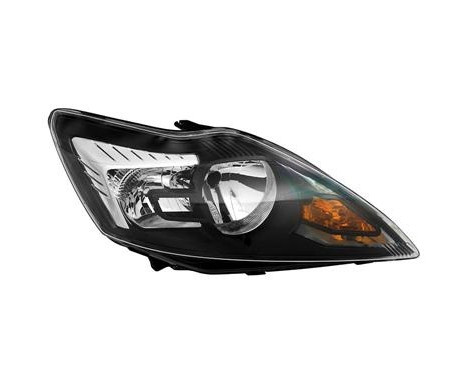 Headlight right with indicator H1+H7 BLACK/Chro.+Elinks Mot. 1866964 Van Wezel