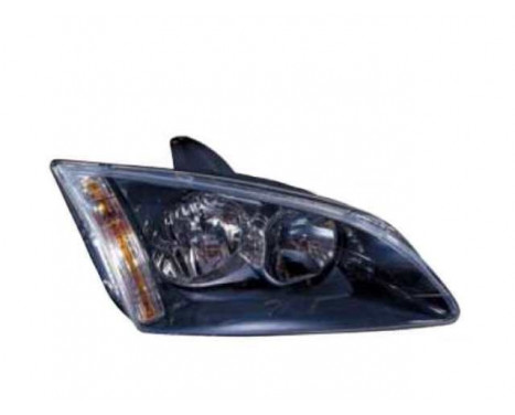 Headlight right with indicator H7+H1 BLACK Rim 1863964 Van Wezel