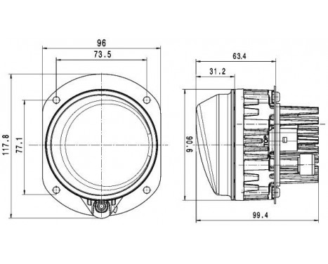 Fog light LED Ø90.6 mm 12v/24v, Image 2