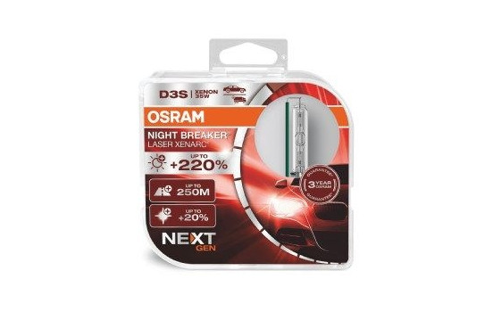 Osram Xenarc Night Breaker Laser Xenon lamps D3S - 12V/35W - set of 2 pieces (4400k)