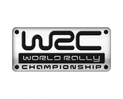 Aluminium Embleem/Logo - WRC - 5,5x2,5cm Aluminium Embleem/Logo - WRC - 5,5x2,5cm