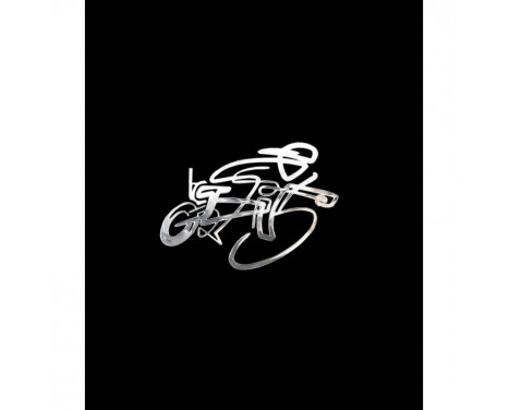 Nikkel Sticker 'Cyclist 2' - 60x40mm Nikkel Sticker 'Cyclist 2' - 60x40mm