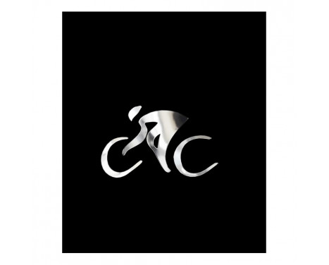 Nikkel Sticker 'Cyclist' - 65x40mm Nikkel Sticker 'Cyclist' - 65x40mm